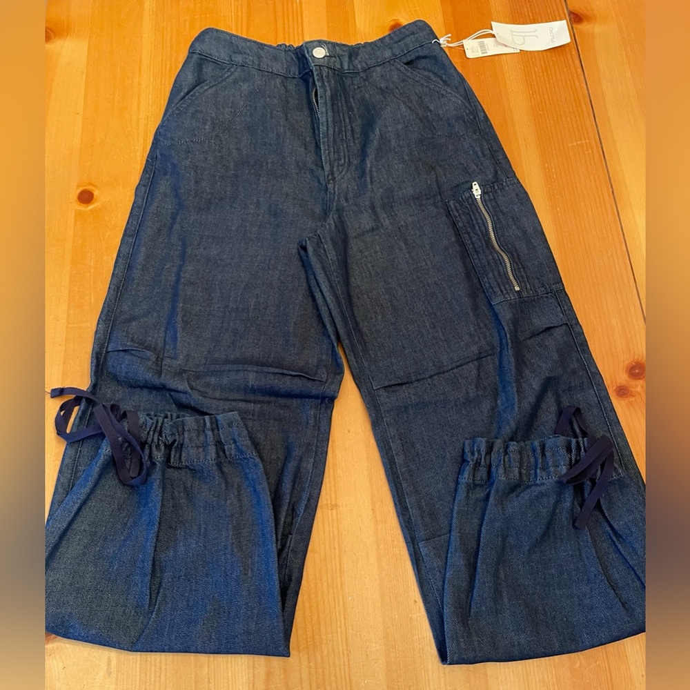 Pilcro Jeans by Anthropologie, Cargo Style with Tie Hem, Size 27